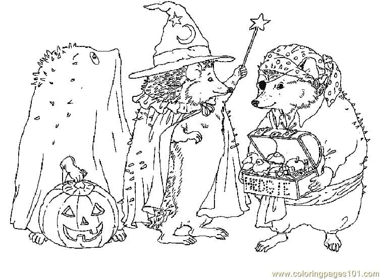 Hedgehogs Magic Coloring To Printable