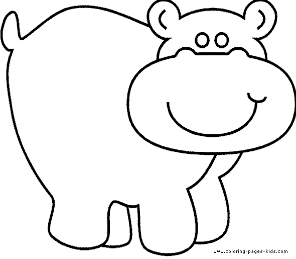 Hippo Image Free Coloring Page