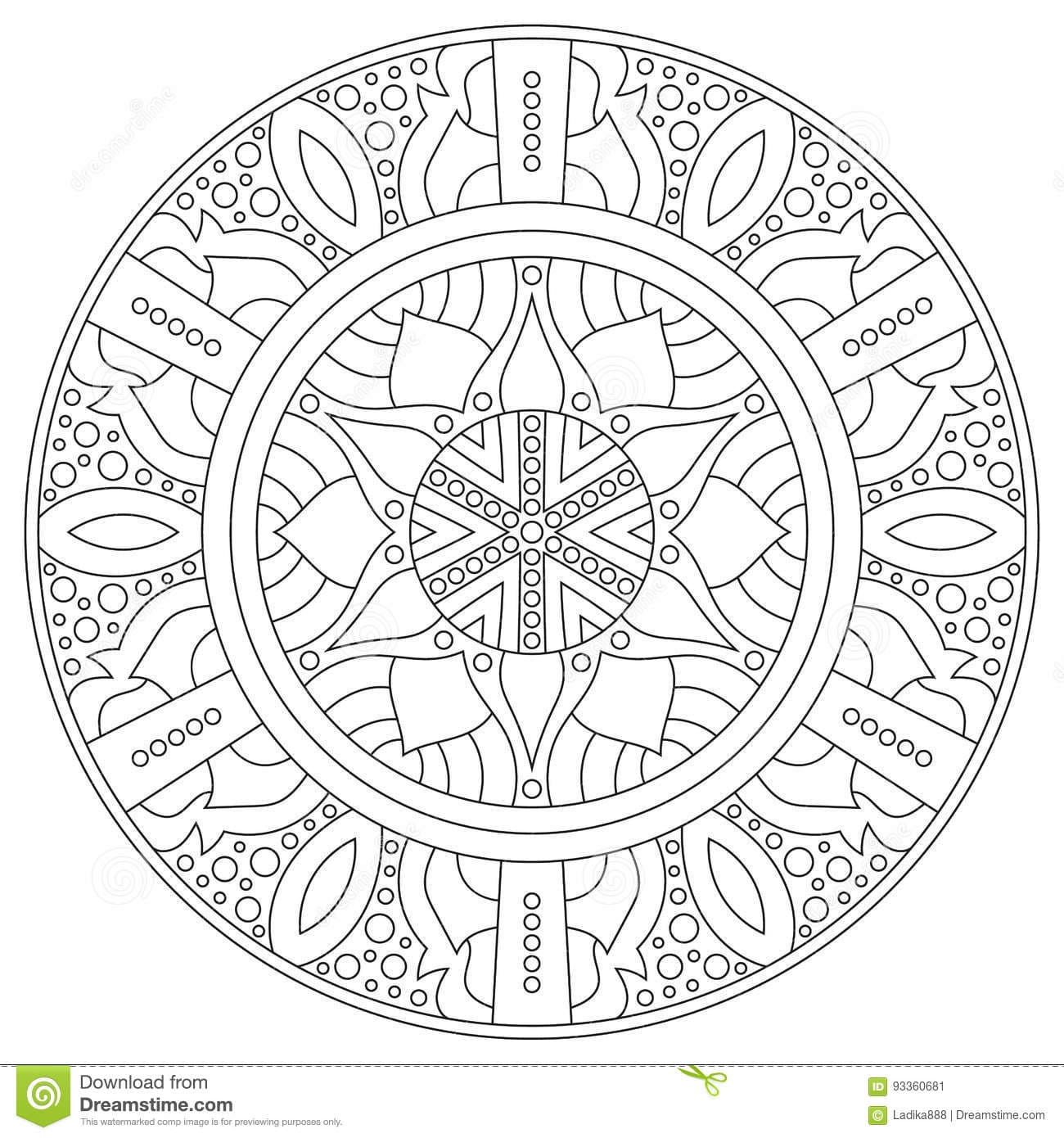Holiday Kaleidoscope Coloring For Kids Coloring Page