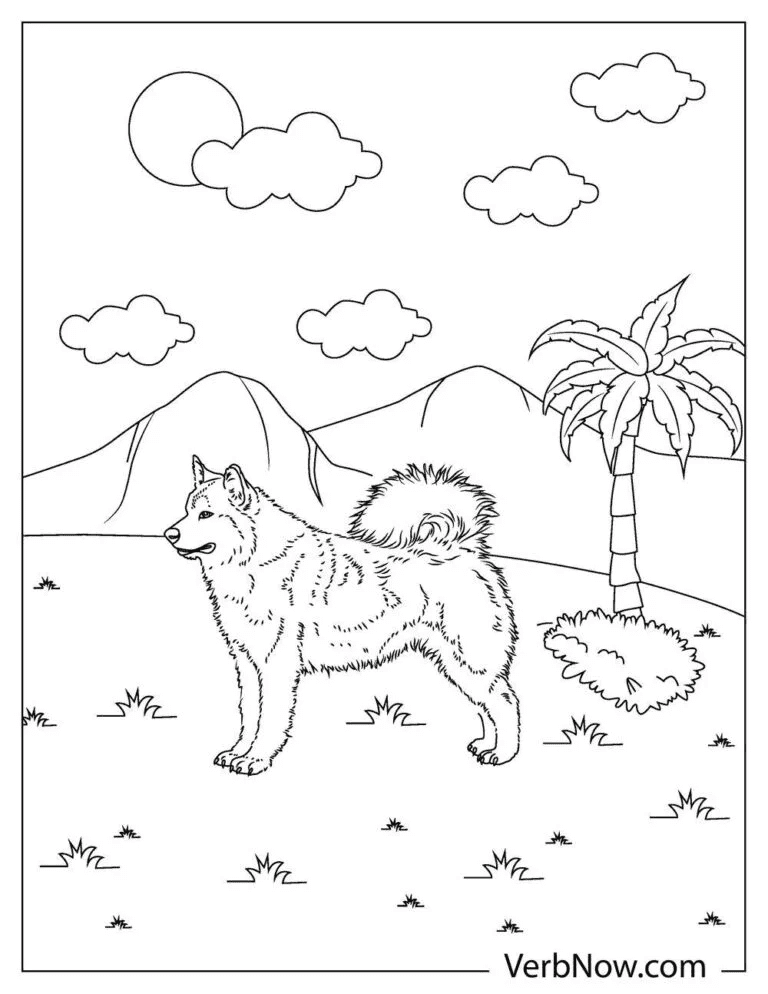 Husky Free Printable Picture Coloring Page