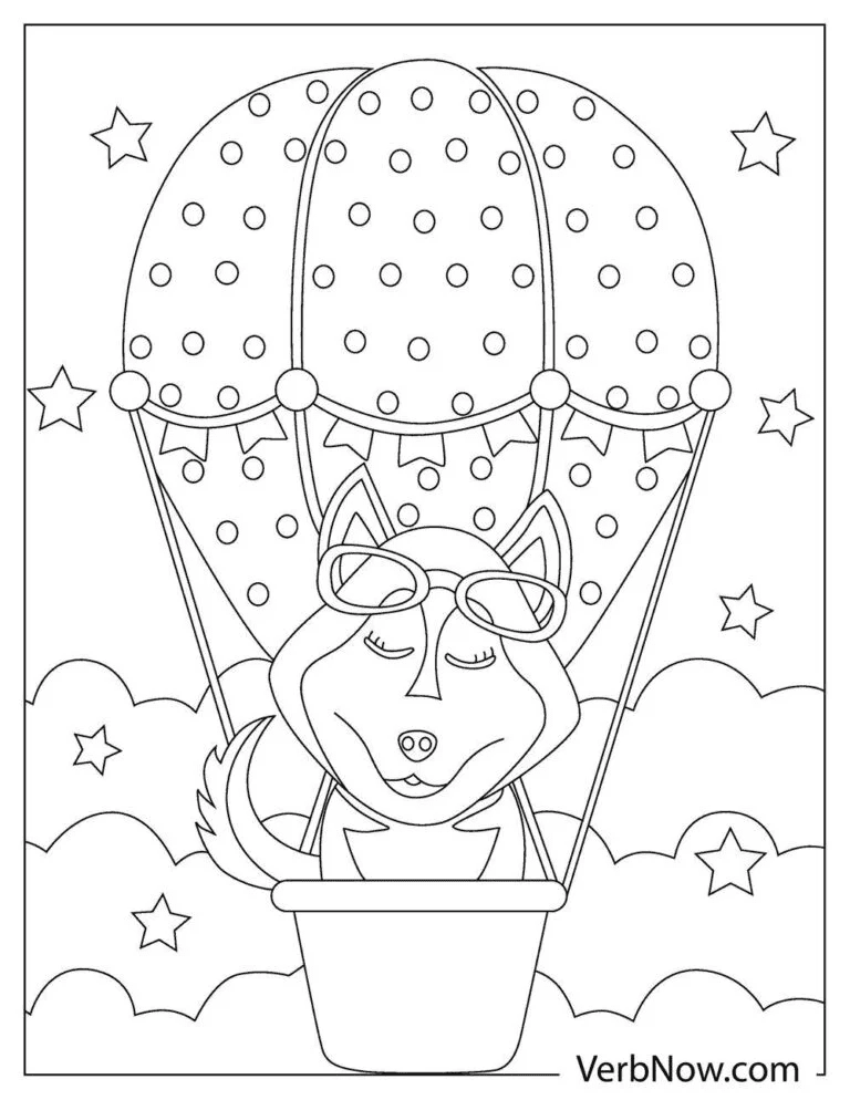 Husky Image Cute Coloring Page