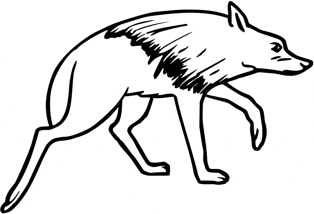 Hyena Coloring Pages Kids