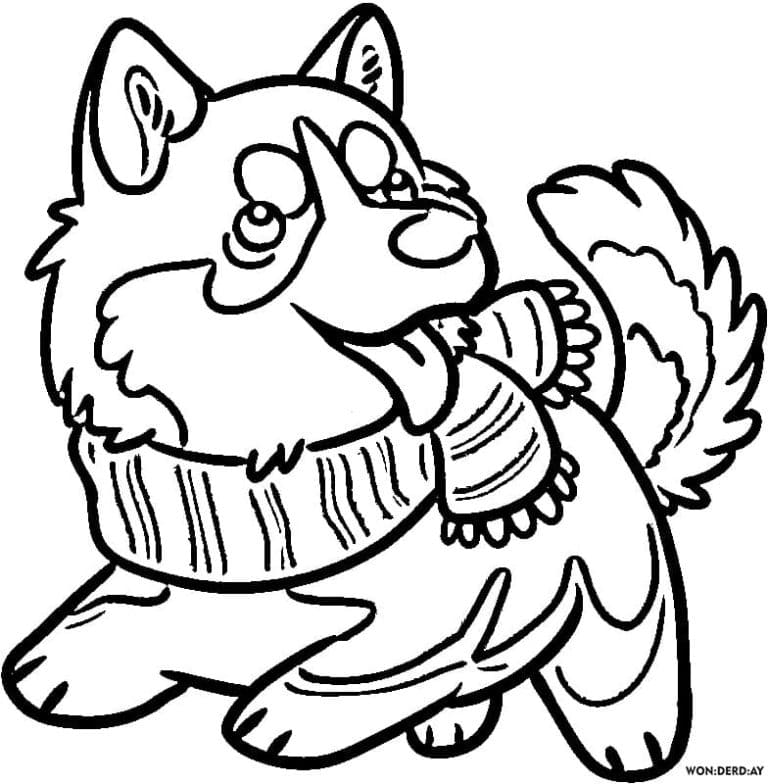 I’m Even Warmer With A Scarf! Coloring Page
