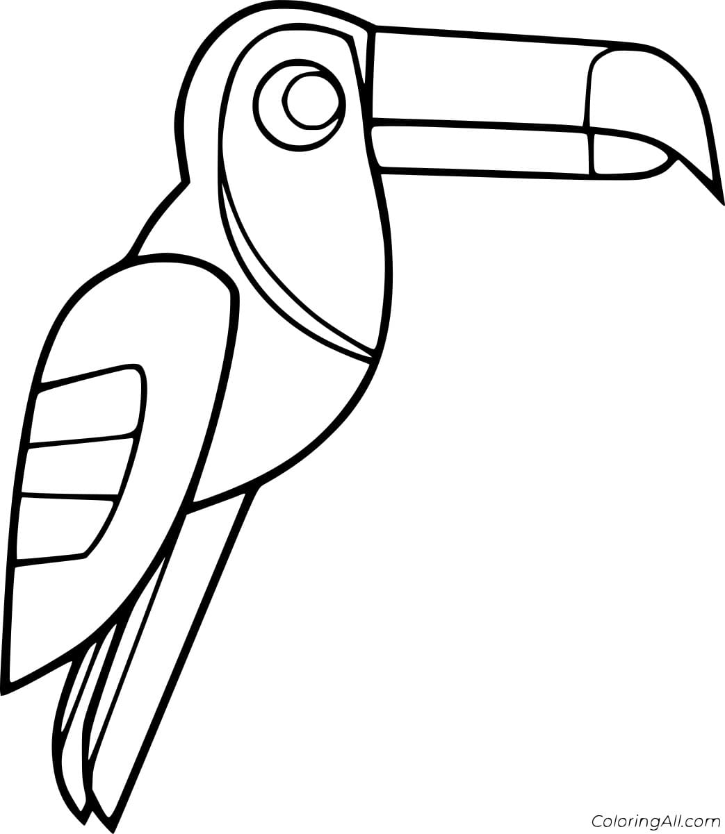 Image Toucan Outline Free Printable Coloring Page