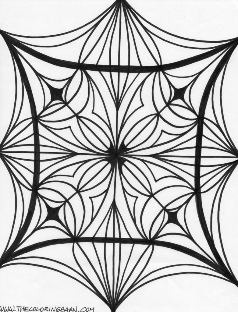 Kaleidoscope 5 Coloring Page