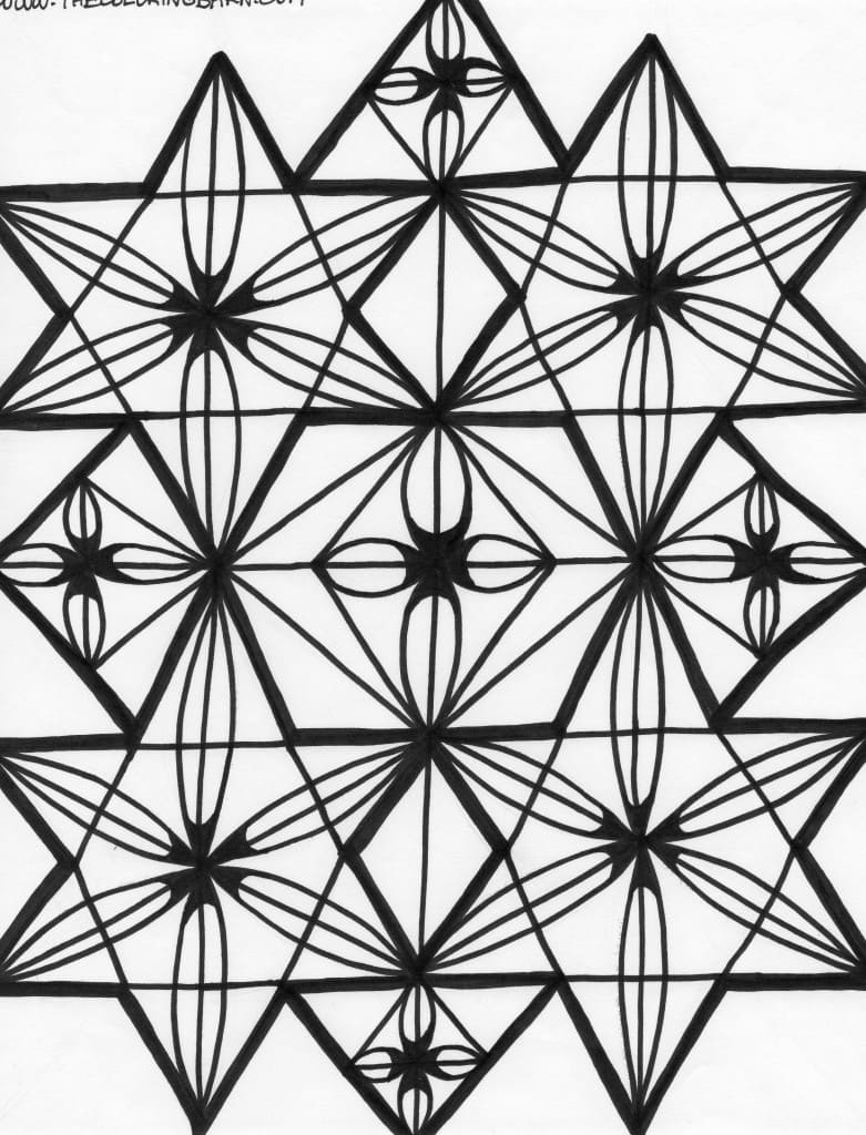 Kaleidoscope 8 Coloring Page