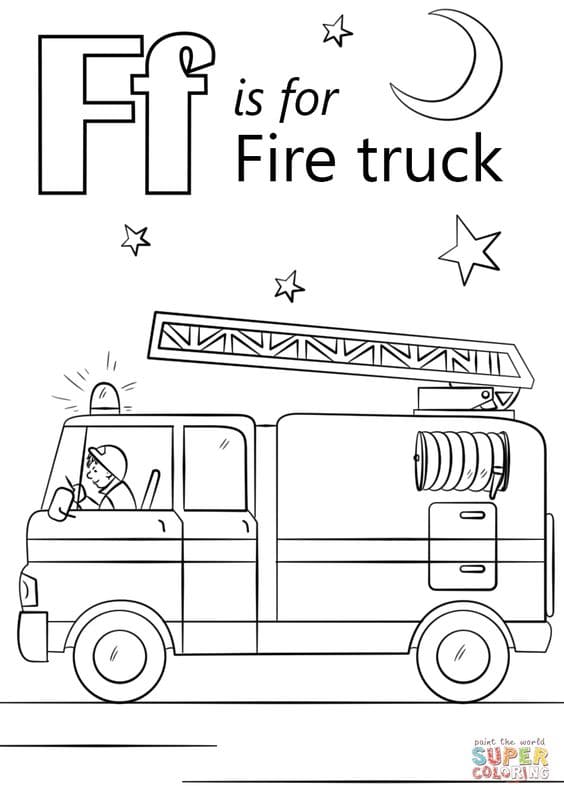 Letter F is for Fire Truck