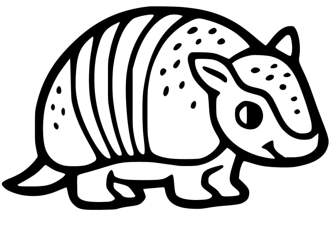 Little Armadillo Free Coloring Page