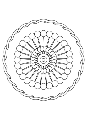 Mandala Ornament Free Coloring Page