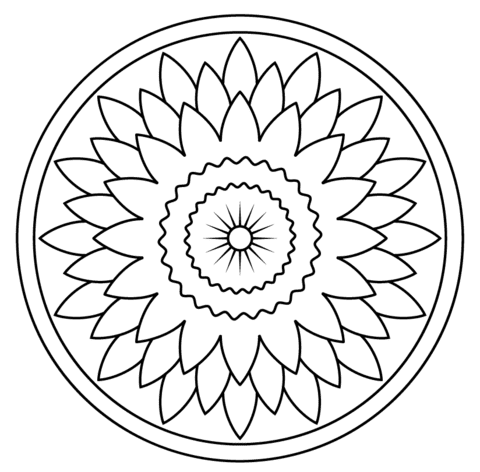 Mandala with Floral Pattern Free Printable
