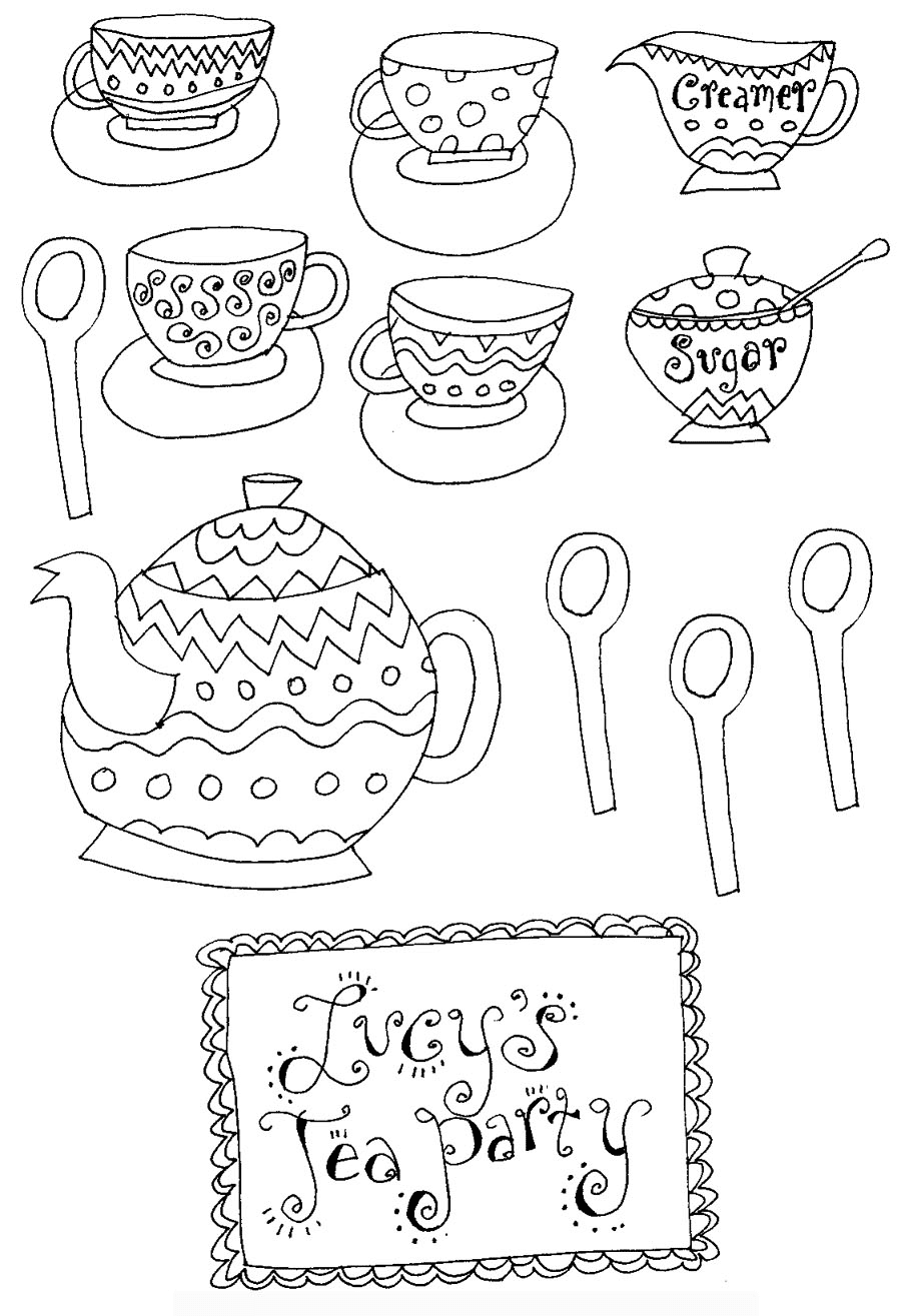 Many Cup To Print Coloring Page