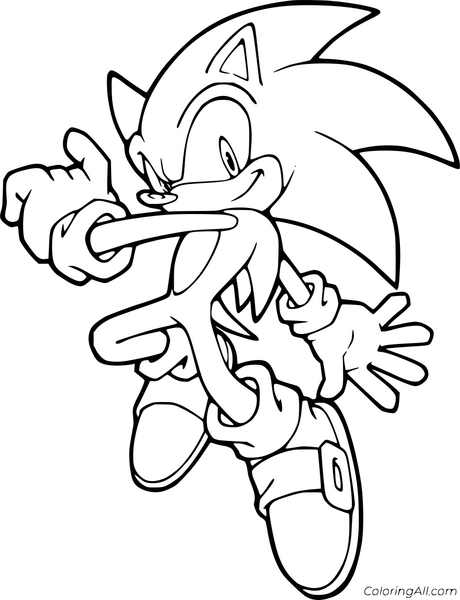 Marvelous Sonic To Print Coloring Page