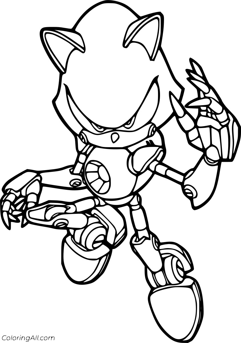 Metal Sonic Free Printable Coloring Pages - Coloring Cool