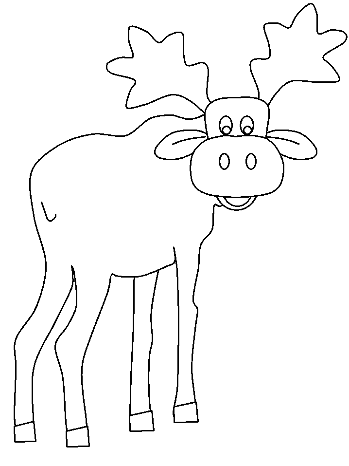 Moose Coloring Pages For Children