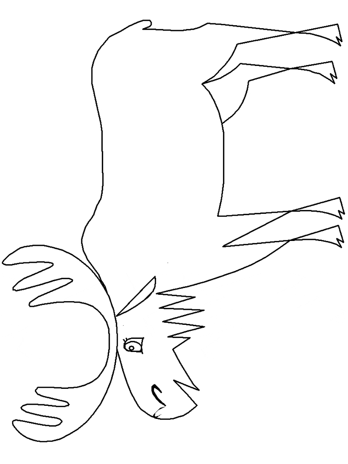 Moose Free Picture Coloring Page