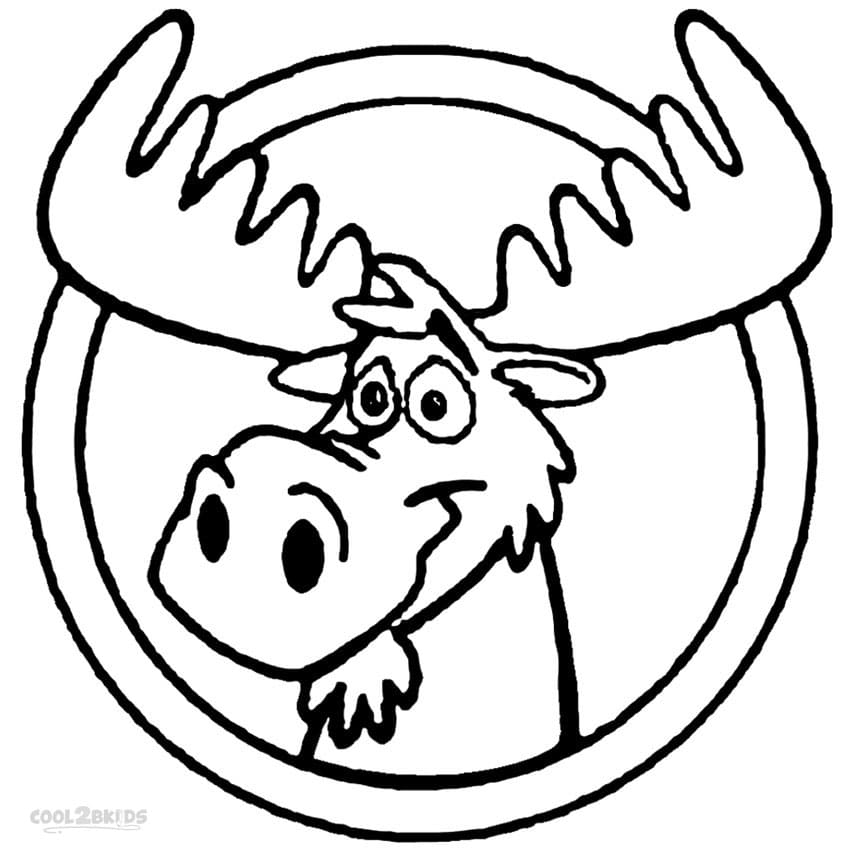 Moose Picture Coloring Page
