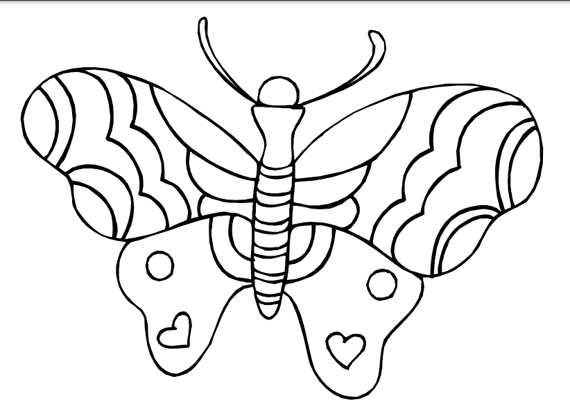 Moth For Children Coloring Page