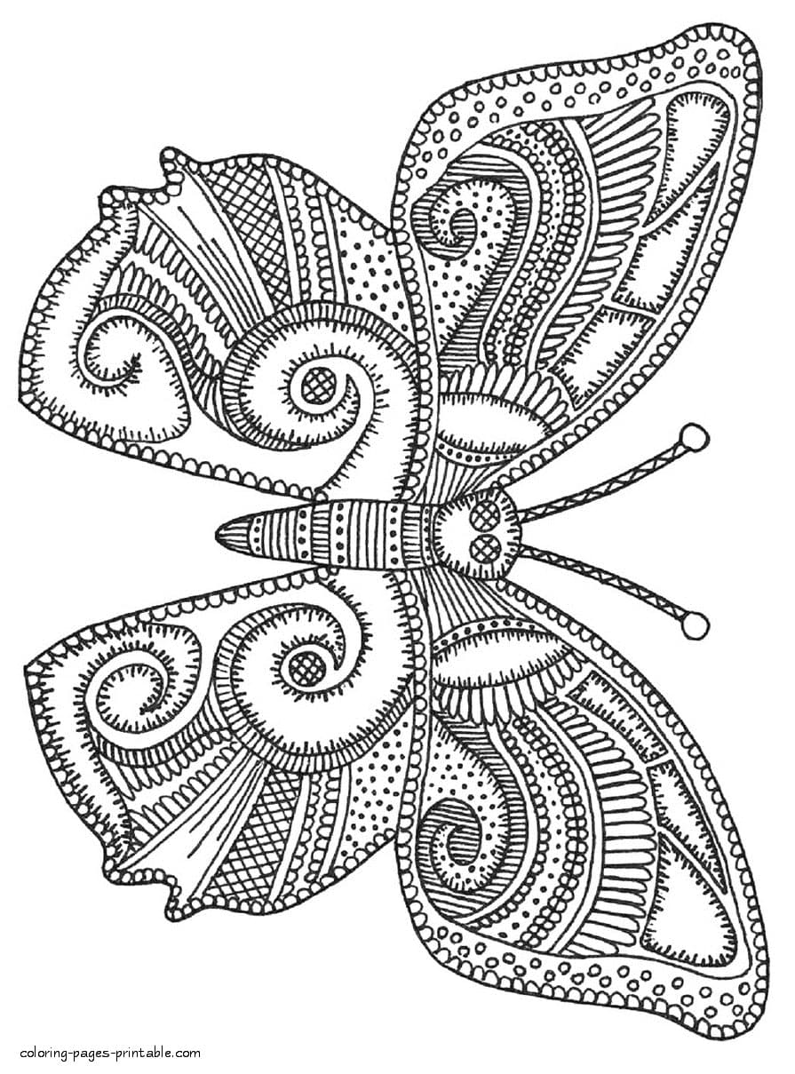 Moth Good Looking To Print Coloring Page