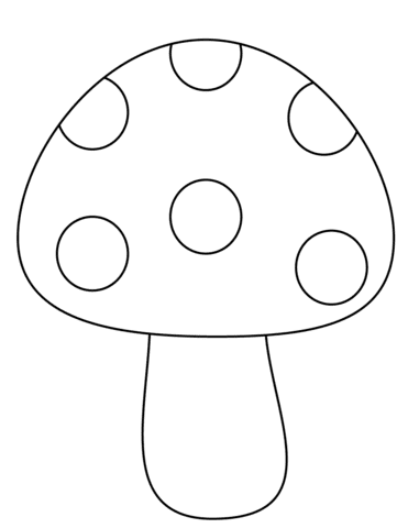 Mushroom Children Coloring Page