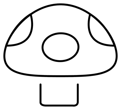 Mushroom Emoji Free Printable Coloring Page