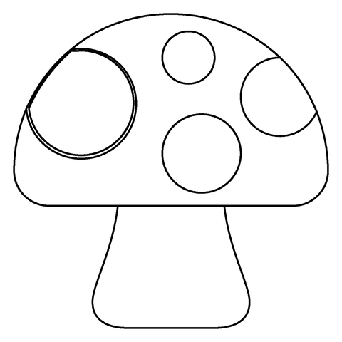 Mushroom Emoji coloring Coloring Page