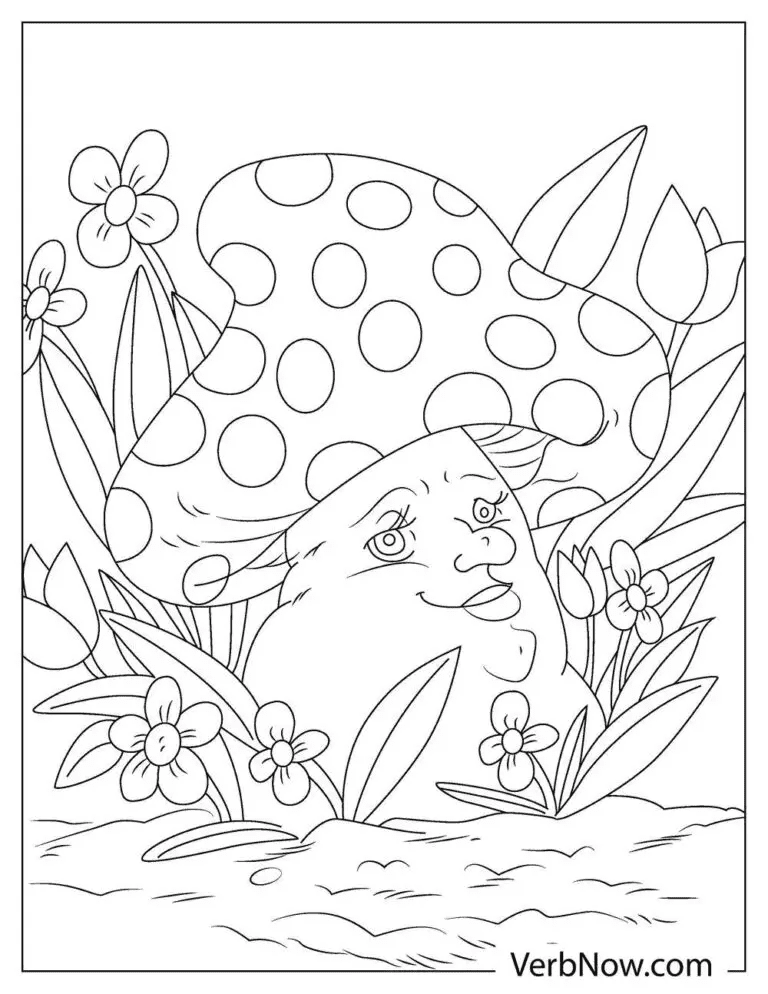 Mushroom Image For Kids Coloring Page