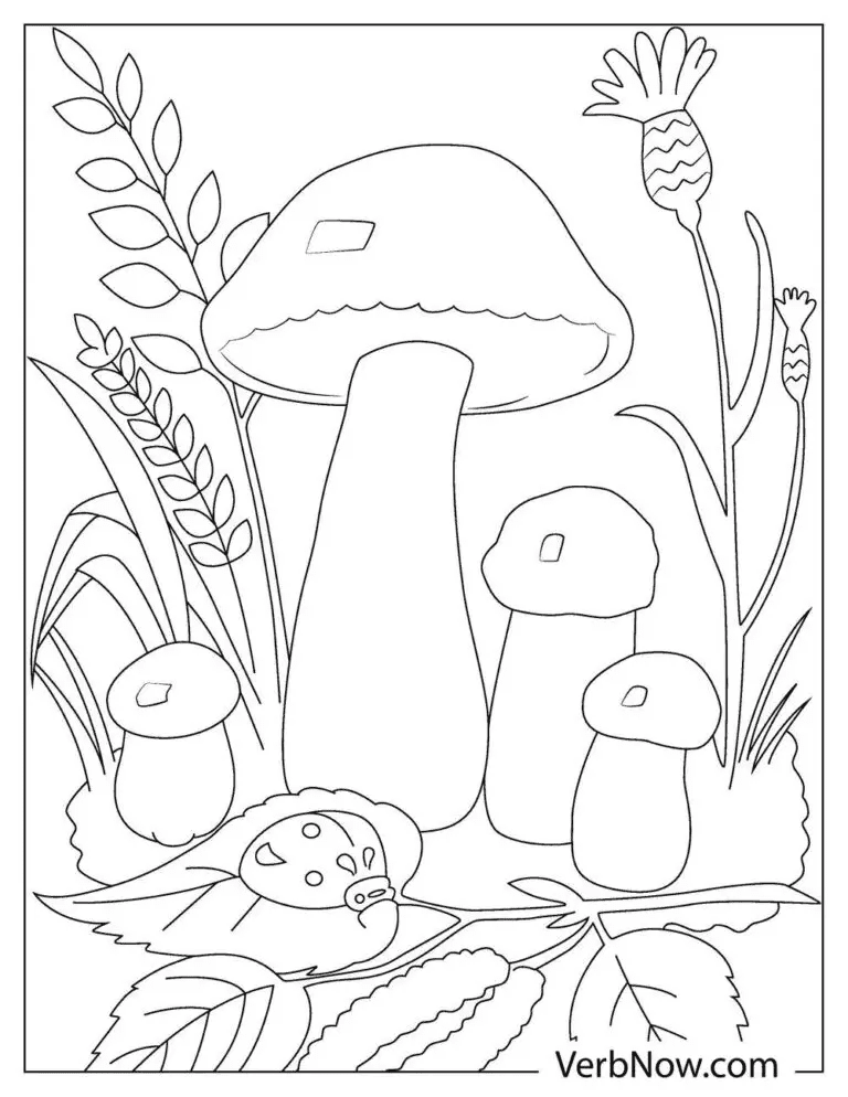 Mushroom Image Kids Coloring Page
