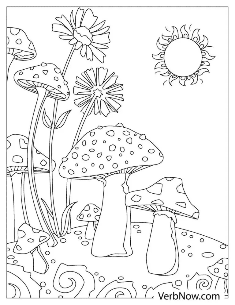 Mushroom Picture Coloring Page