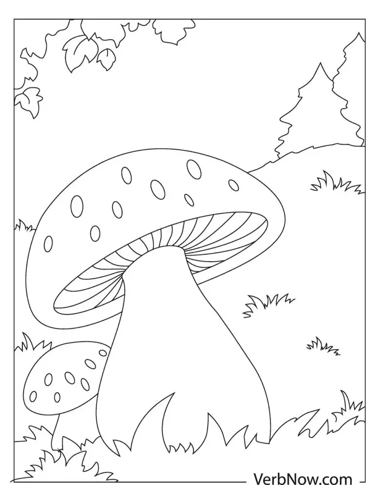 Mushroom To Print Coloring Page