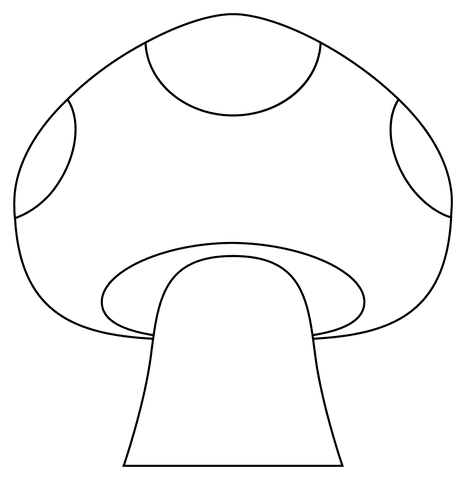 Mushroom Coloring Page Free Coloring Page