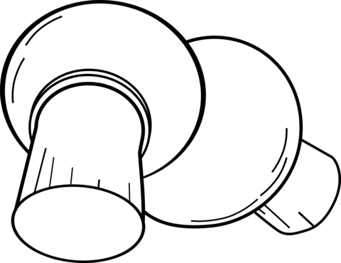 Mushroom Coloring Coloring Page