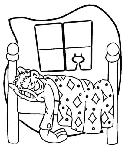 Night Time To Print Coloring Page