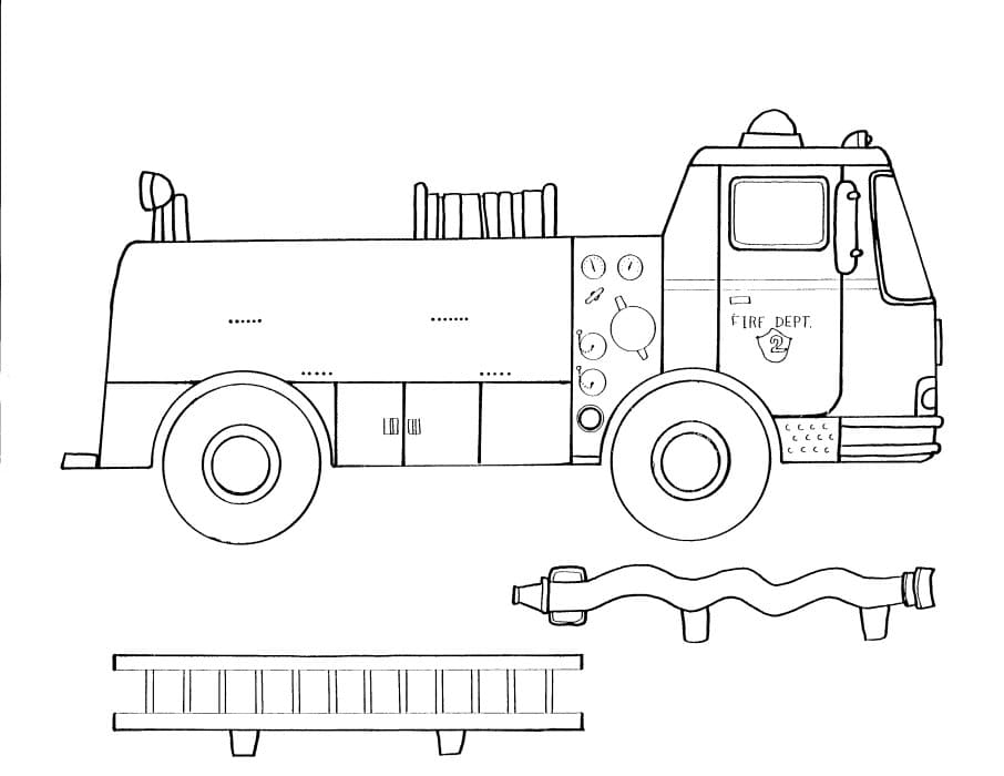 Pages for Kids Fire Truck