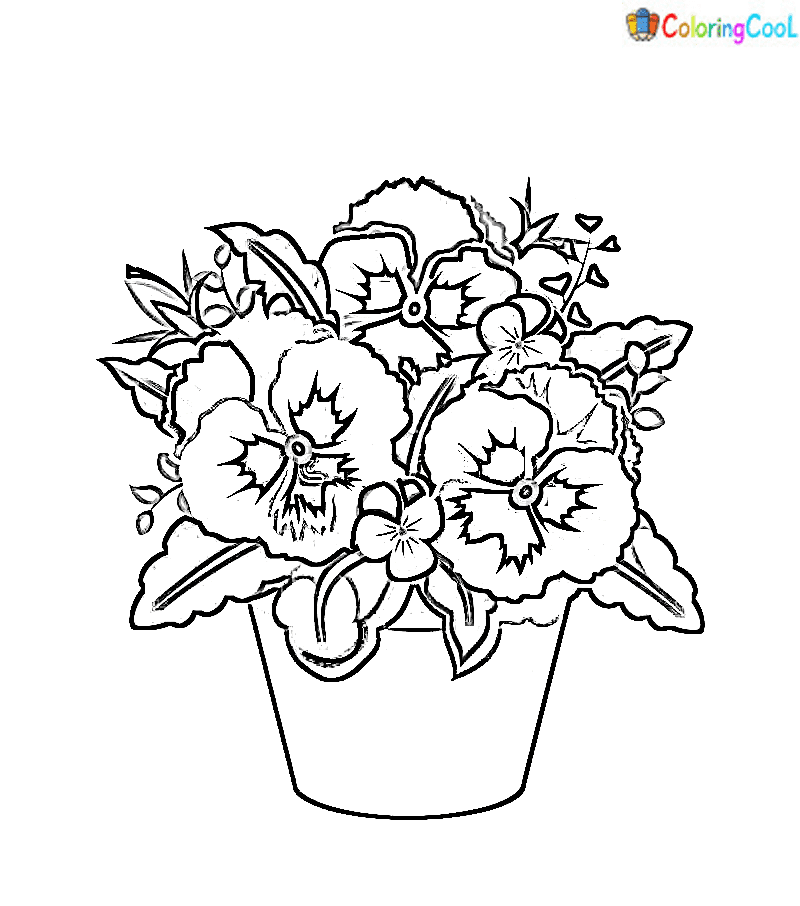 Pansy For Kids Free Coloring Page