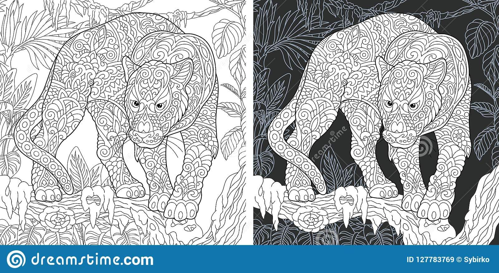Panther Image Cute Coloring Page