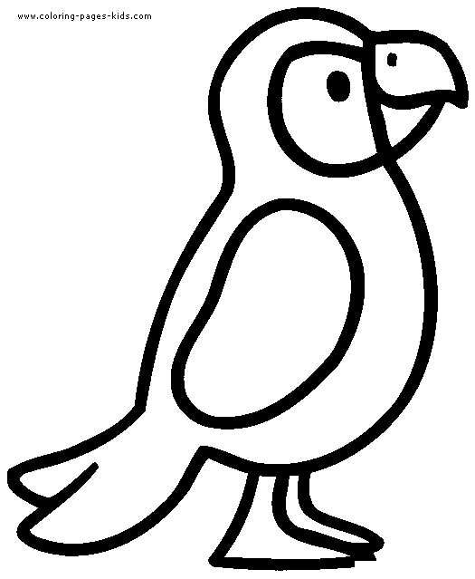 Parrot Coloring Free Printable
