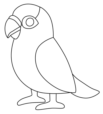 Parrot Emoji Coloring Free Printable Coloring Page