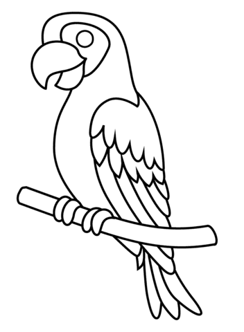 Parrot Emoji Free Printable Coloring Page
