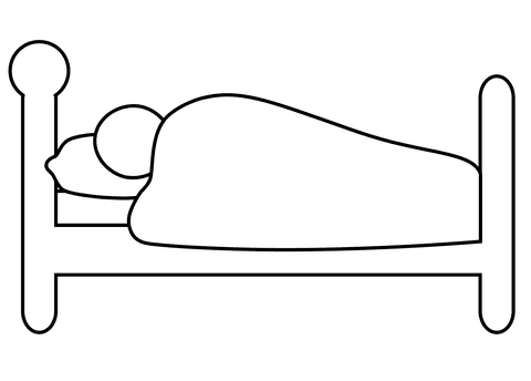 Person in Bed Emoji Image Printable