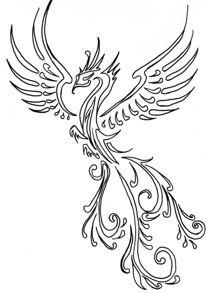 Phoenix Free Image Coloring Page