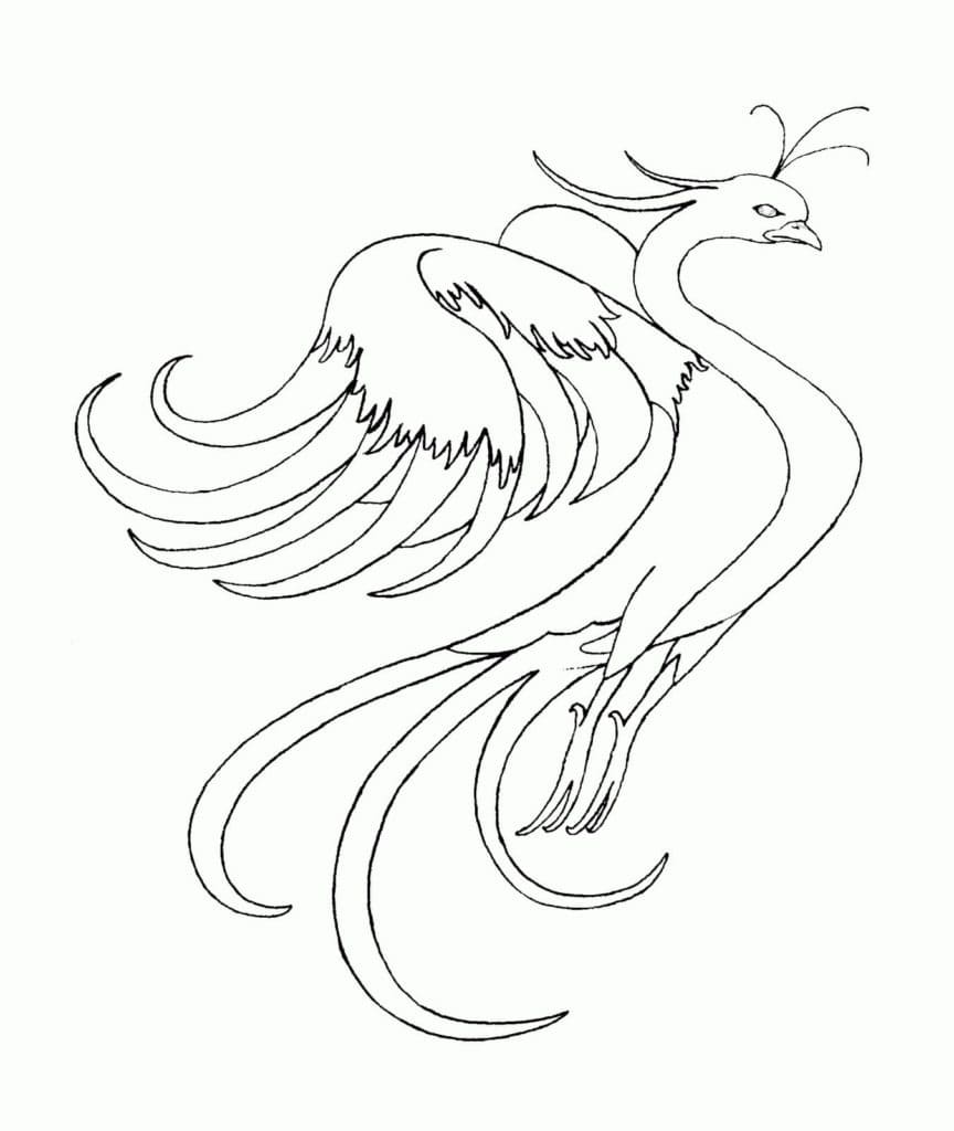 Phoenix Free Coloring Page