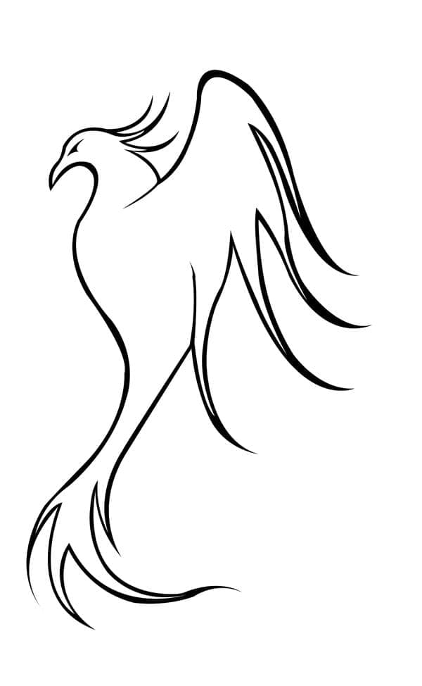 Phoenix Symbol Coloring Page