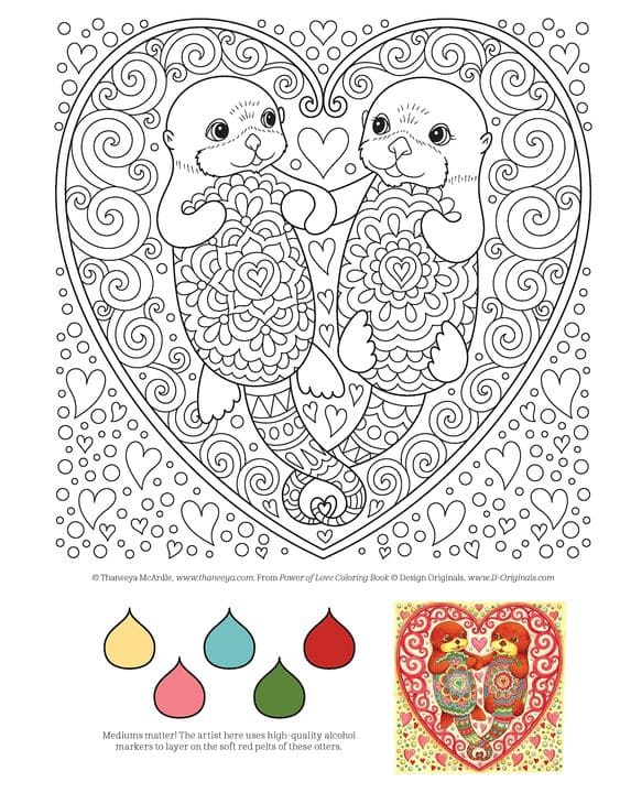 Power of Love Coloring Free Printable