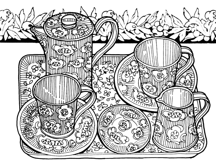 Pretty Teapot To Print Coloring Page
