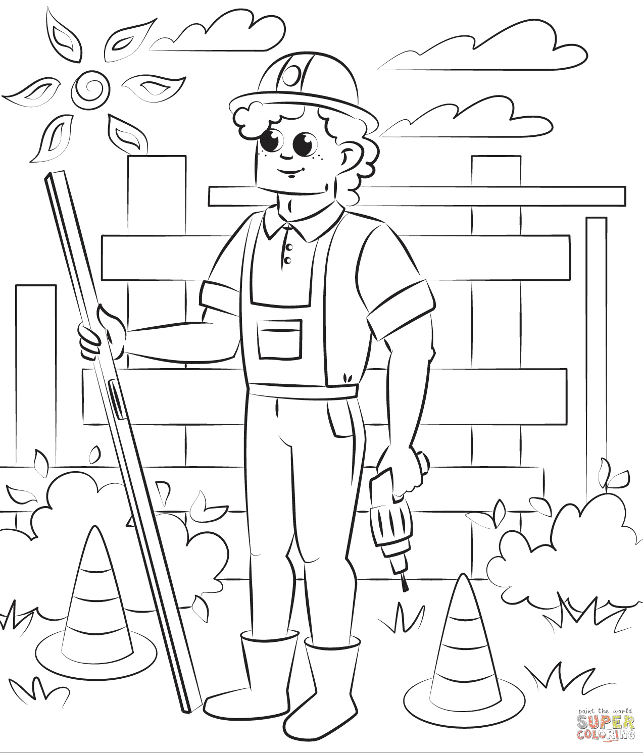 Printable Construction Worker