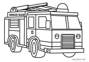 Printable Fire Truck Coloring Page Free