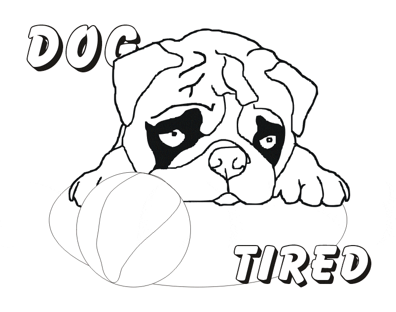 Pug Dog Coloring Pages Printable