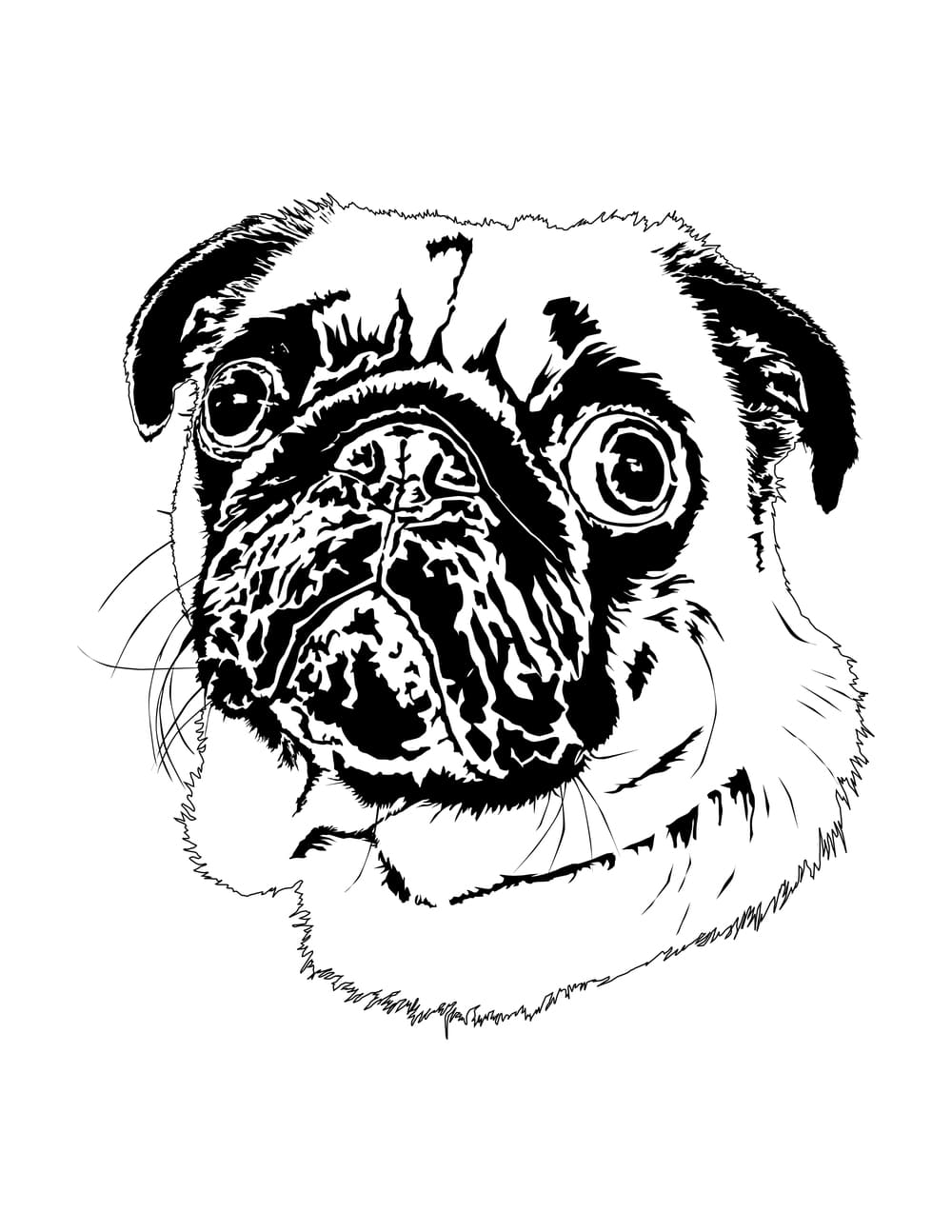 Pug Printable Coloring Pages To Print Coloring Page