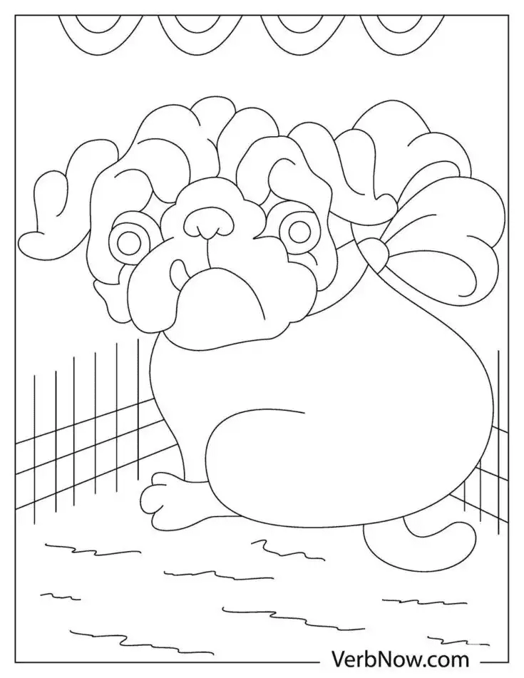 Pug Puppy To Print Coloring Page
