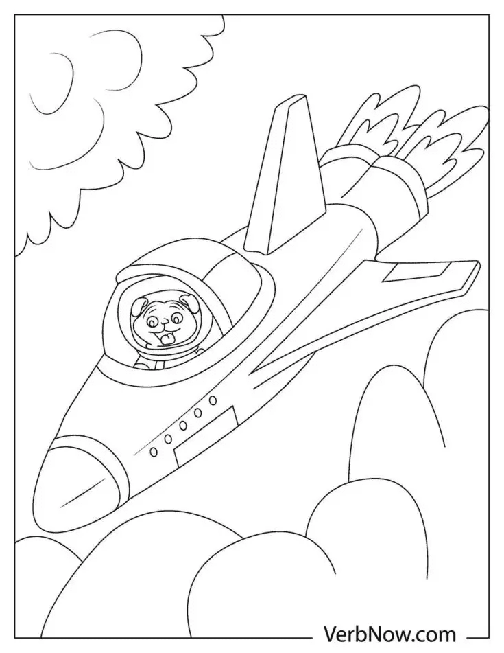 Puppy Dog Fly Coloring Page